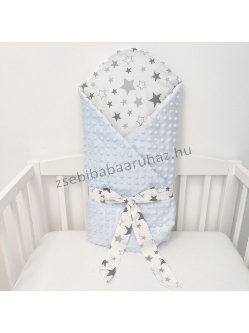 Luxury babapólya kókuszbetéttel - "Magic Stars" Pastel Blue