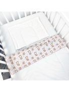 Harmony Baby 2 részes babaágynemű garnitúra - takaró + párna - Ekrü - rózsaszín hódok