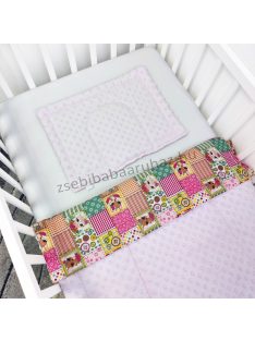   Harmony Baby 2 részes babaágynemű garnitúra - takaró + párna - Patchwork őzikék