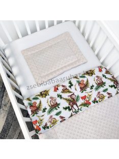   Harmony Baby 2 részes babaágynemű garnitúra - takaró + párna - Mogyoró - Erdőlakók