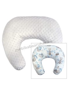   Harmony Baby Comfort kétoldalas szoptatós párna - Szürke - világoskék bébi sárkány