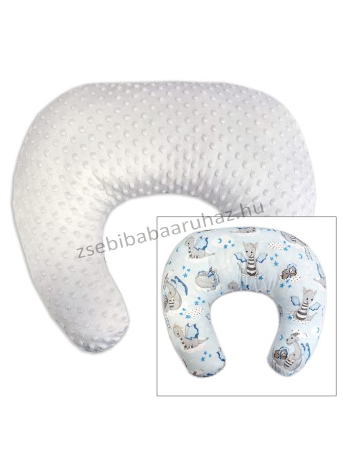 Harmony Baby Comfort kétoldalas szoptatós párna - Szürke - világoskék bébi sárkány