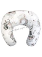 Harmony Baby Comfort kétoldalas szoptatóspárna - Szürke - elefántok szivárványon