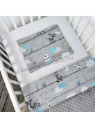 Harmony Baby 2 részes babaágynemű garnitúra - takaró + párna - Grafitszürke - szürke zebrák