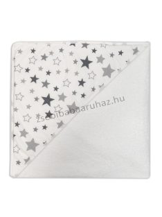   Harmony Baby kapucnis fürdőlepedő 80*80 cm - fehér - magic stars