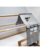 Deluxe Kids tető házikó ágyra - szürke 200*70 cm