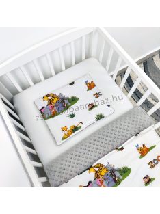    Deluxe Baby 2 részes babaágynemű garnitúra - takaró + párna - Grafit - Zoo