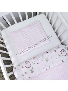   Deluxe Baby 2 részes babaágynemű garnitúra - takaró + párna - Világos rózsaszín - őzike és barátai