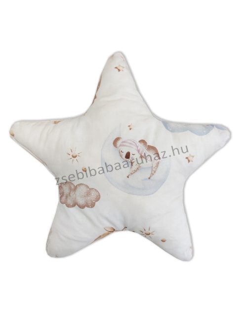 Harmony Baby kétoldalas párna - Csillag - mogyoró - felhőn alvó állatok