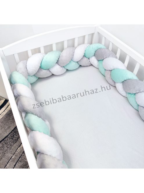 Harmony Baby babaágynemű garnitúra babafészekkel - 5 részes - Menta - autós szafari