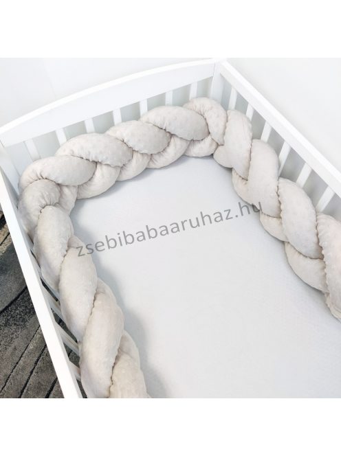  Harmony Baby 3 részes babaágynemű garnitúra - takaró + párna + fonott rácsvédő - Mogyoró - Nyuszi és bagoly II.