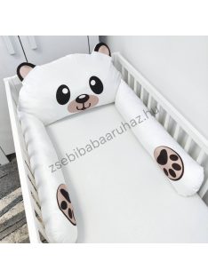   Deluxe Baby figurás párnás rácsvédő - Pandamaci - fehér