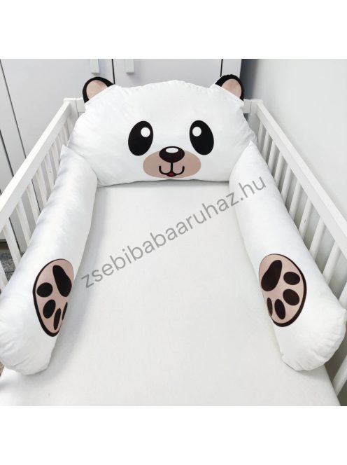 Deluxe Baby figurás párnás rácsvédő - Pandamaci - fehér