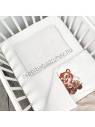 Deluxe Baby 2 részes babaágynemű garnitúra - takaró + párna - aranyhomok - vidám tigriskölyök