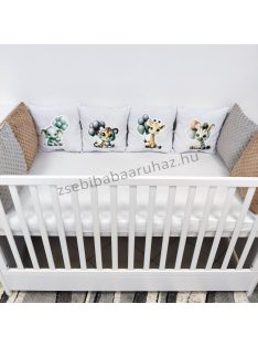   Deluxe Baby óriás mintás párnás rácsvédő 8 db-os - bébi szafari