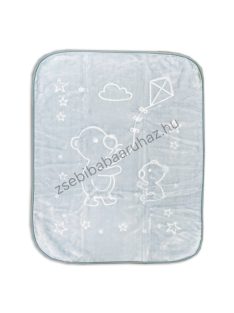    DuetBaby EasyCare 80*110 cm-es dombornyomott babatakaró - szürke macis