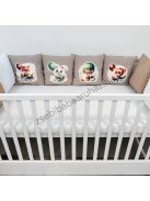 Deluxe Baby óriás mintás párnás rácsvédő 8 db-os - cappuccino - repcsis rókák