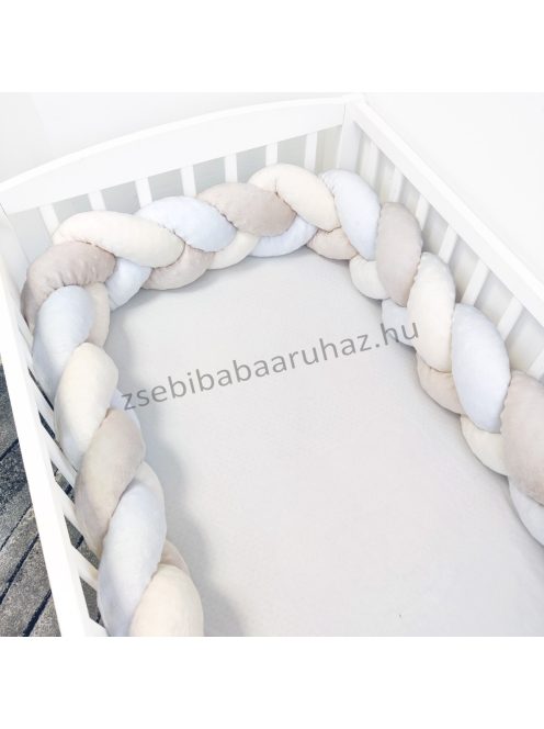 Harmony Baby babaágynemű garnitúra babafészekkel - 5 részes - Mogyoró - Vidám cicák