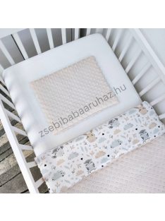   Deluxe Baby 2 részes babaágynemű garnitúra - takaró + párna - Mogyoró - nyuszi és bagoly
