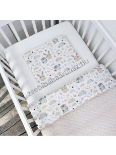   Deluxe Baby 2 részes babaágynemű garnitúra - takaró + párna - Mogyoró - nyuszi és bagoly