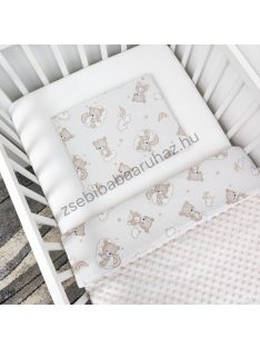   Deluxe Baby 2 részes babaágynemű garnitúra - takaró + párna - Mogyoró - felhőn alvó macikák