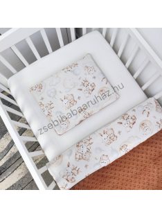   Deluxe Baby 2 részes babaágynemű garnitúra - takaró + párna - terrakotta - bébi erdei állatok