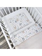 Deluxe Baby babaágynemű garnitúra hengerpárnás rácsvédővel - mogyoró nyuszi és bagoly