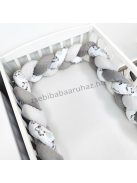 Babaágynemű - 3 részes - Minky - szürke - zebrák lufikkal