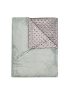    Deluxe Baby 70*90 cm-es wellsoft - Minky babatakaró - zsálya-grafit