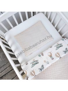   Deluxe Baby 2 részes babaágynemű garnitúra - takaró + párna - Mogyoró - repcsis rókák