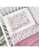 Deluxe Baby 2 részes babaágynemű garnitúra - takaró + párna - mályva bársony - egérkék
