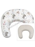 Deluxe Baby Comfort szoptatóspárna - Minky - mogyoró - elefántok léggömbökkel