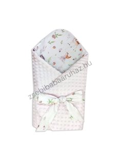   Deluxe Baby babapólya kókuszbetéttel - Világos rózsaszín - őzike és barátai
