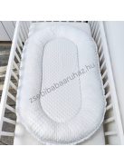 Deluxe Baby többfunkciós babafészek macipárnával, fekvőbetéttel - Minky mogyoró - fehér - pilóta maci