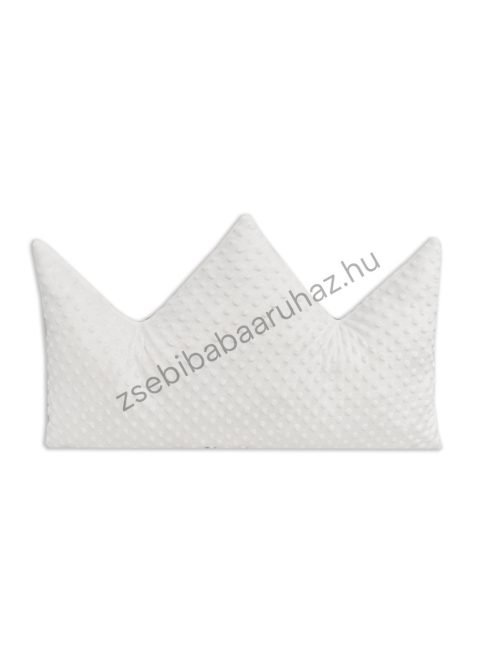 Deluxe Baby babaágynemű garnitúra koronapárnás rácsvédővel - fehér - grafit - sötét zsályazöld
