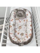 Deluxe Baby többfunkciós babafészek macipárnával - Elefánt és barátai