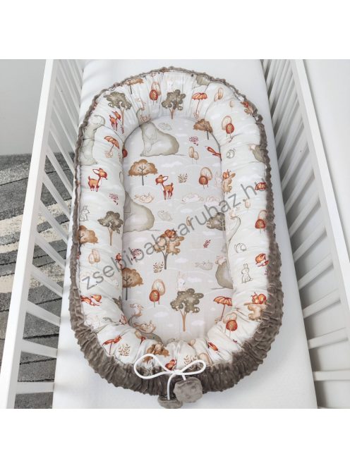 Deluxe Baby többfunkciós babafészek macipárnával - Elefánt és barátai