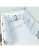 Deluxe Baby babaágynemű garnitúra Extra párnás rácsvédővel - Dreamland Collection - világoskék bébi zsiráf