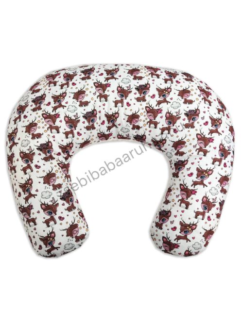 Deluxe Baby Comfort kétoldalas szoptatóspárna - mogyoró - őzikék