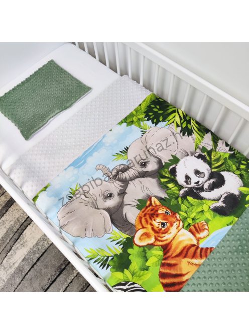 Viva Baby 2 részes babaágynemű garnitúra - takaró + párna - Safari I.