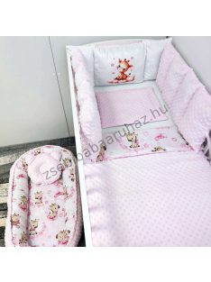 Babaágynemű - 5 részes Extra - rózsaszín bébi zsiráf
