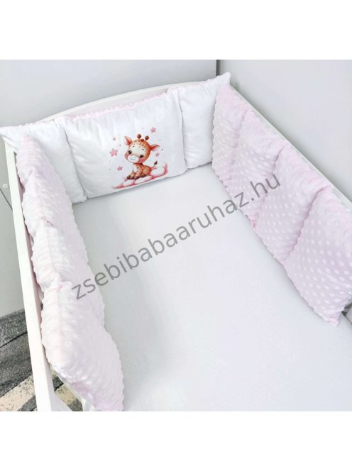 Babaágynemű - 5 részes Extra - rózsaszín bébi zsiráf