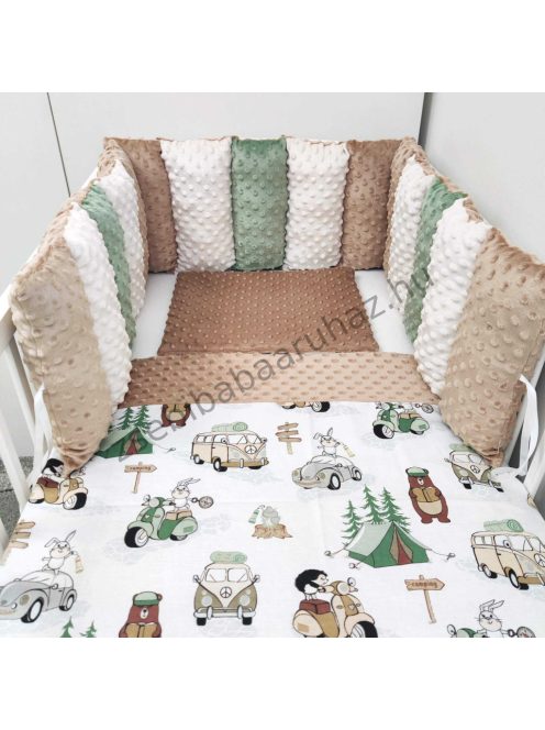 Babaágynemű rácsvédő párnával - Camping