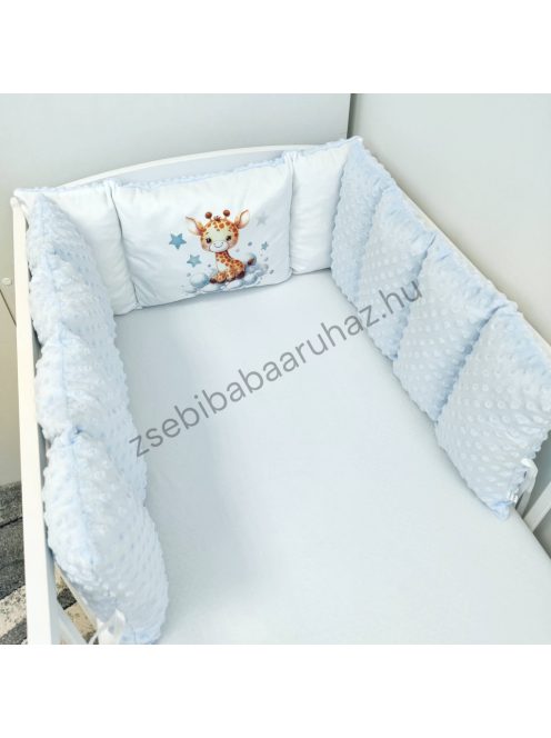 Deluxe Baby Extra párnás rácsvédő - Dreamland Collection - világoskék bébi zsiráf