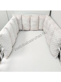Deluxe Baby Extra párnás rácsvédő - Minky - mogyoró