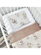Deluxe Baby 2 részes babaágynemű garnitúra - takaró + párna - cappuccino - bébi zsiráf
