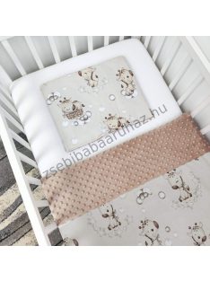 Babaágynemű - 2 részes - cappuccino - bébi zsiráf