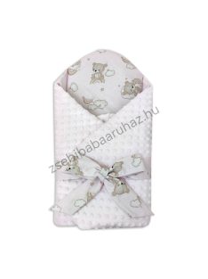   Deluxe Baby babapólya - világos rózsaszín - felhőn alvó macikák