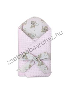   Deluxe Baby babapólya - rózsaszín - felhőn alvó macikák