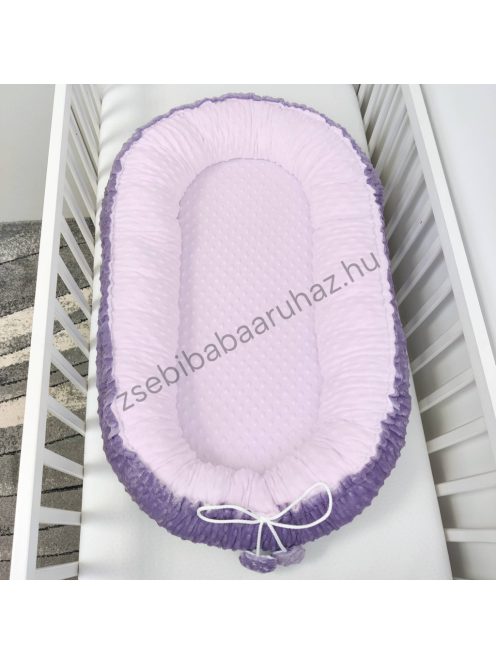 Deluxe Baby többfunkciós Minky babafészek - orgona - világos rózsaszín
